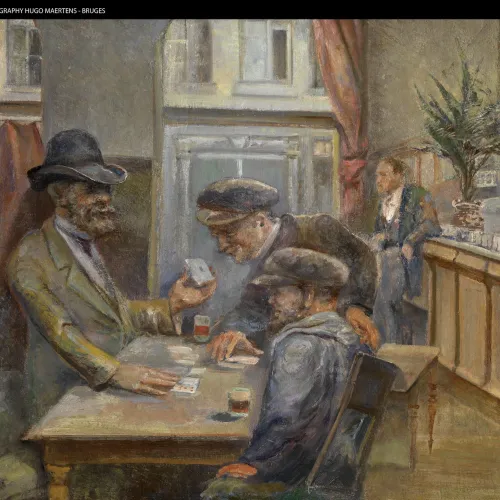 Anoniem, Kaarters in een café, ca. 1900